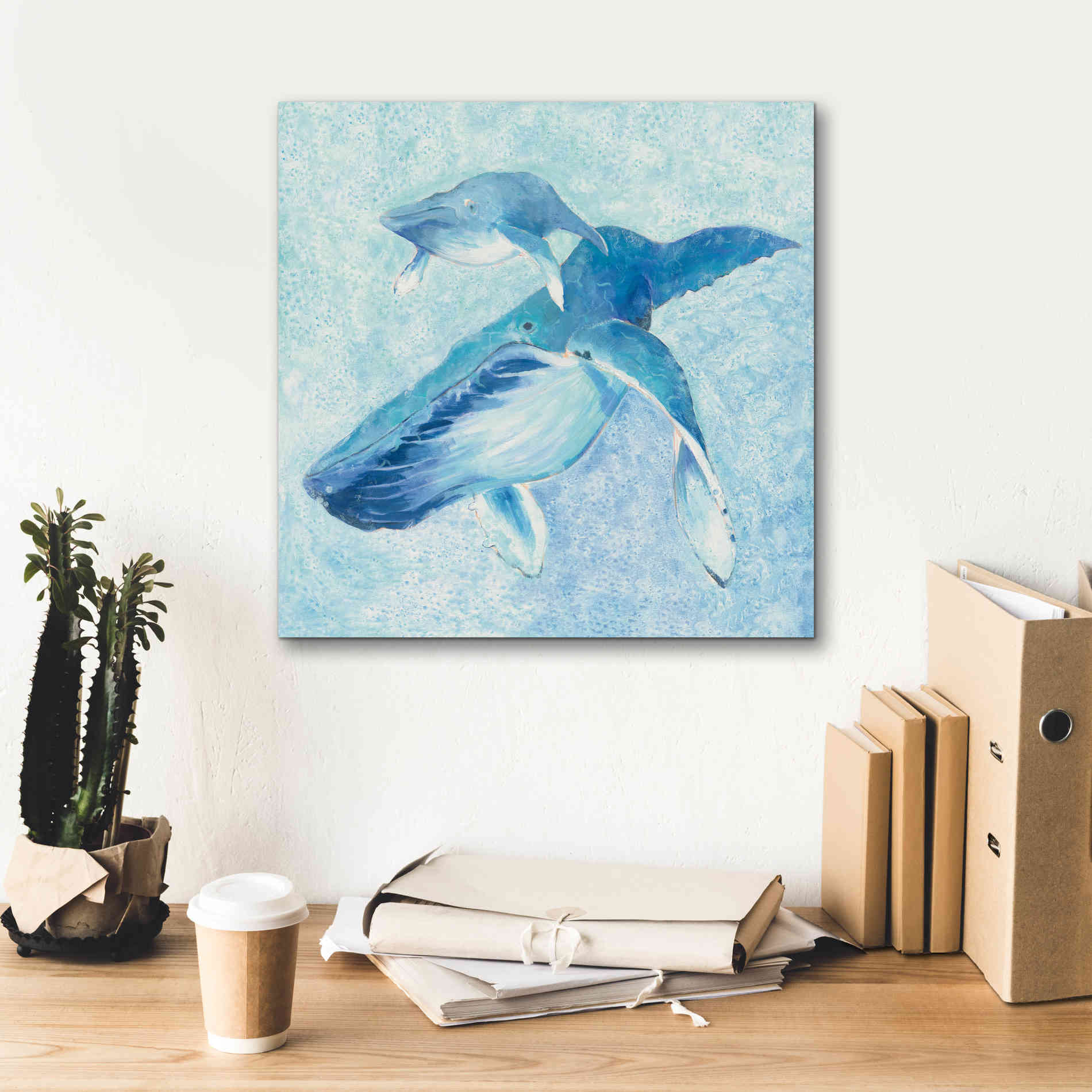 'Blue Mama v2' by Phyllis Adams, Canvas Wall Art,18 x 18