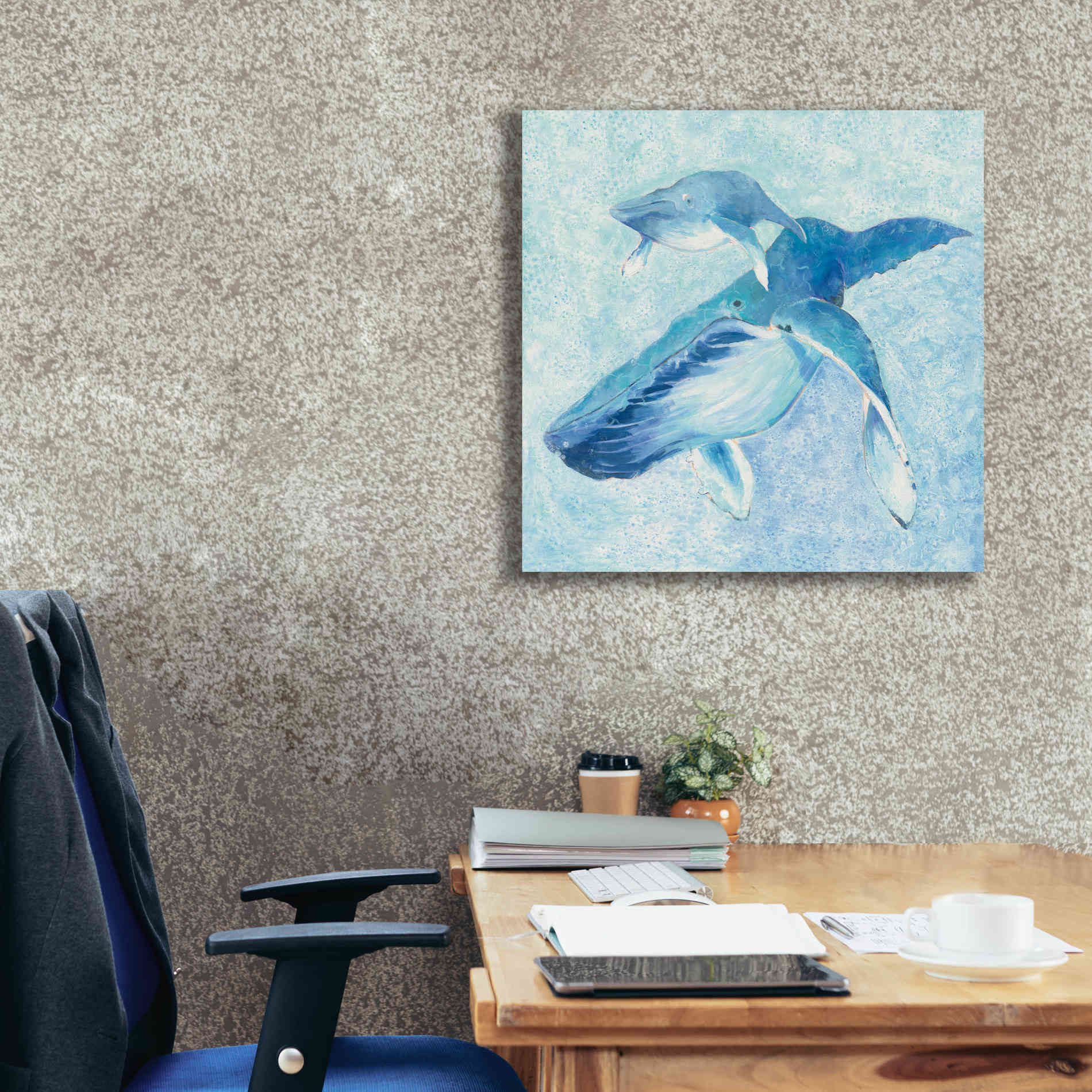 'Blue Mama v2' by Phyllis Adams, Canvas Wall Art,26 x 26