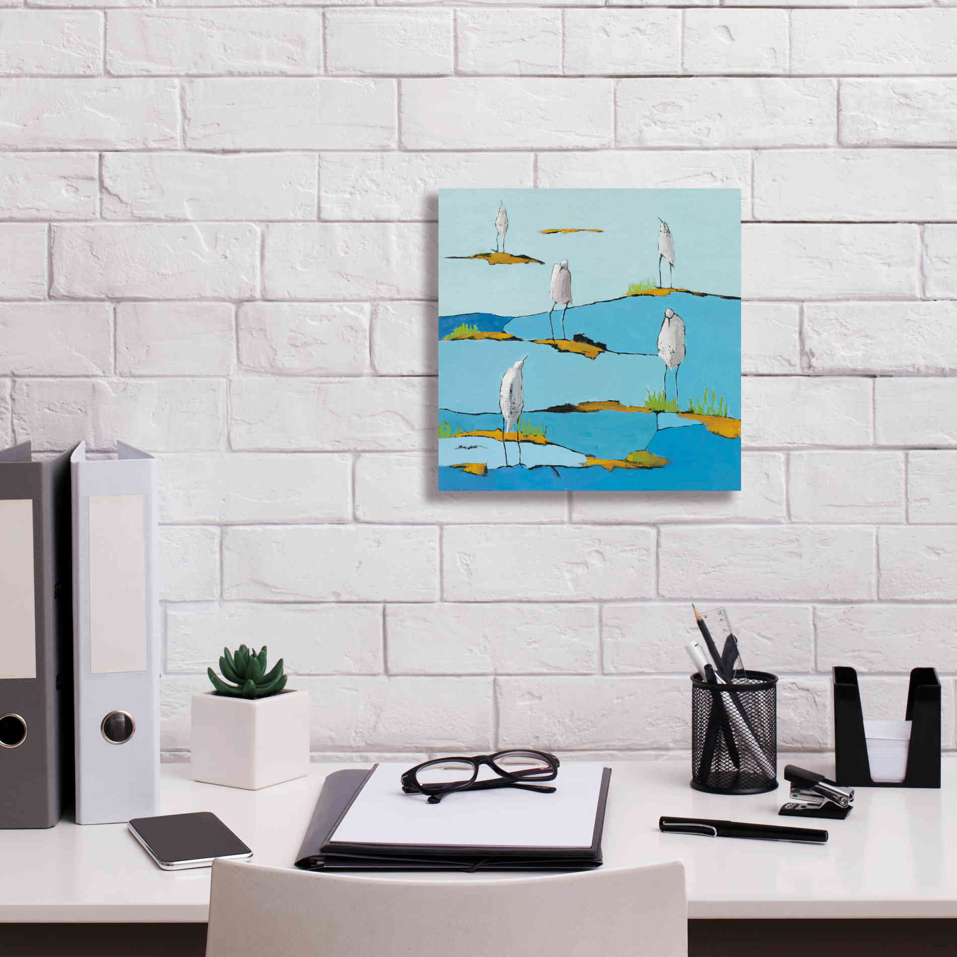 'Beach Bums v2' by Phyllis Adams, Canvas Wall Art,12 x 12