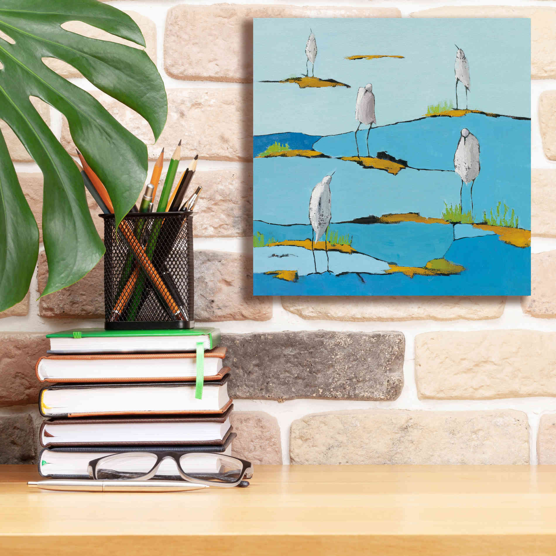 'Beach Bums v2' by Phyllis Adams, Canvas Wall Art,12 x 12