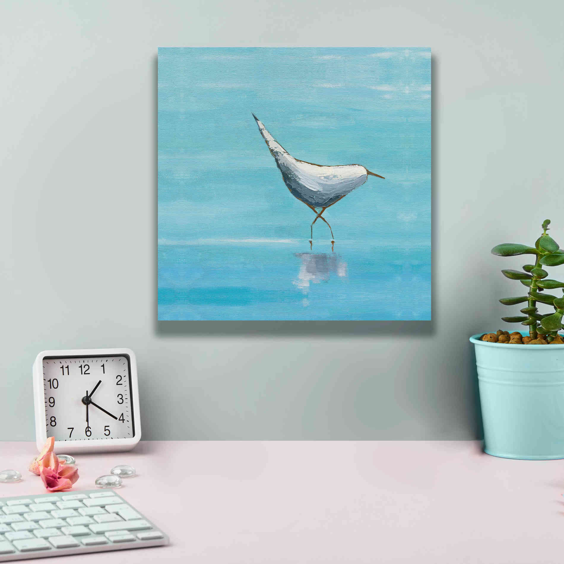 'Egret I Bright' by Phyllis Adams, Canvas Wall Art,12 x 12