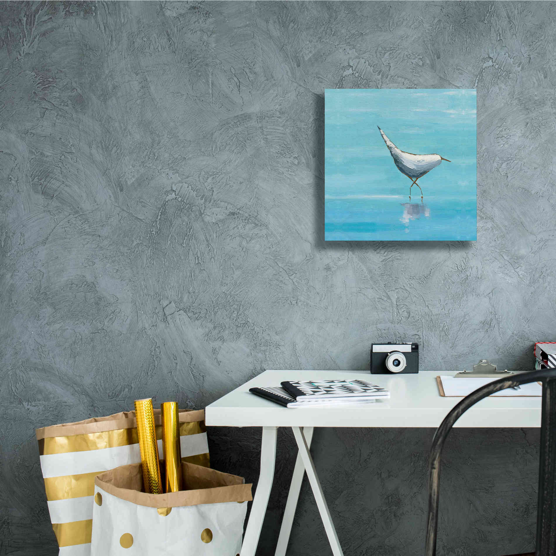 'Egret I Bright' by Phyllis Adams, Canvas Wall Art,12 x 12