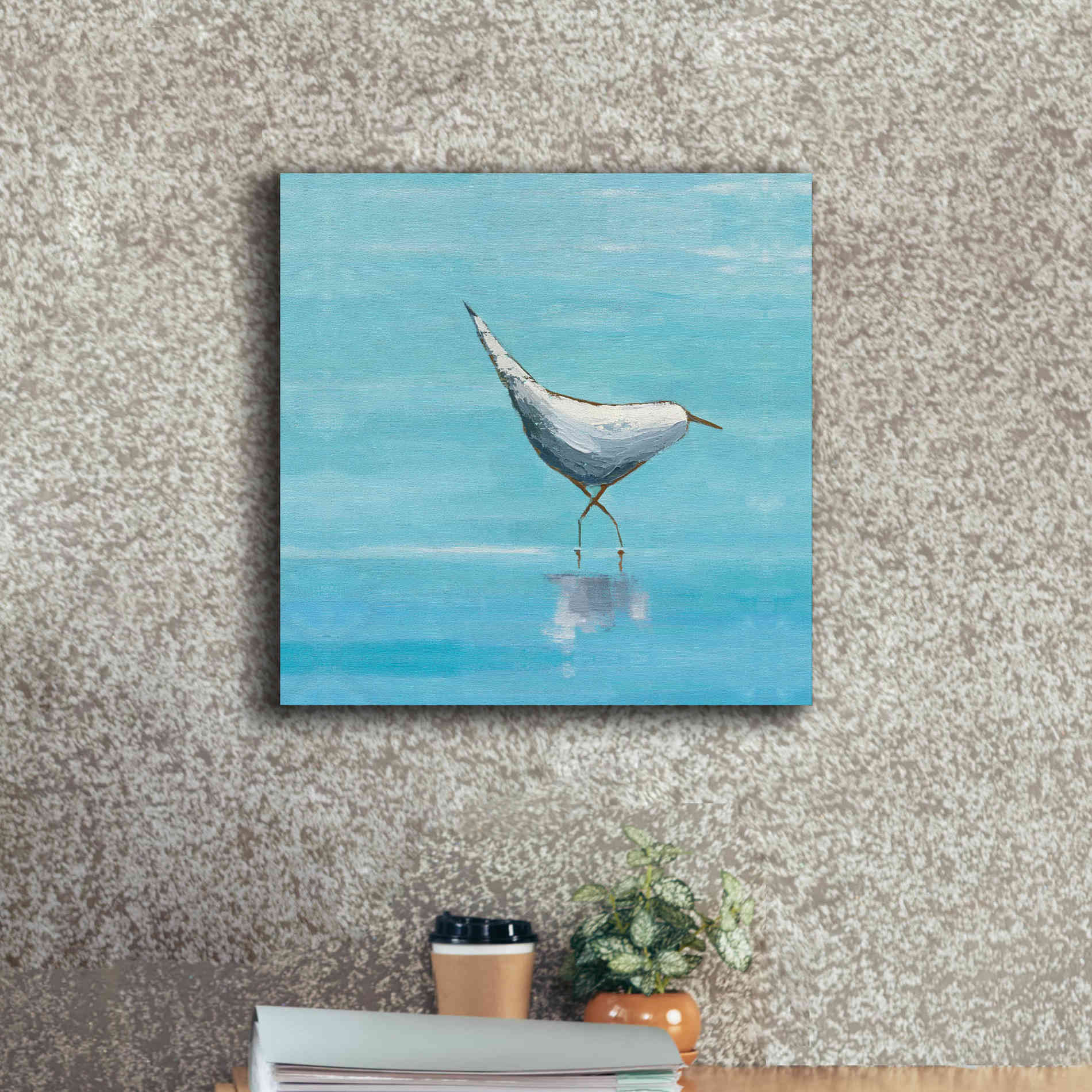 'Egret I Bright' by Phyllis Adams, Canvas Wall Art,18 x 18