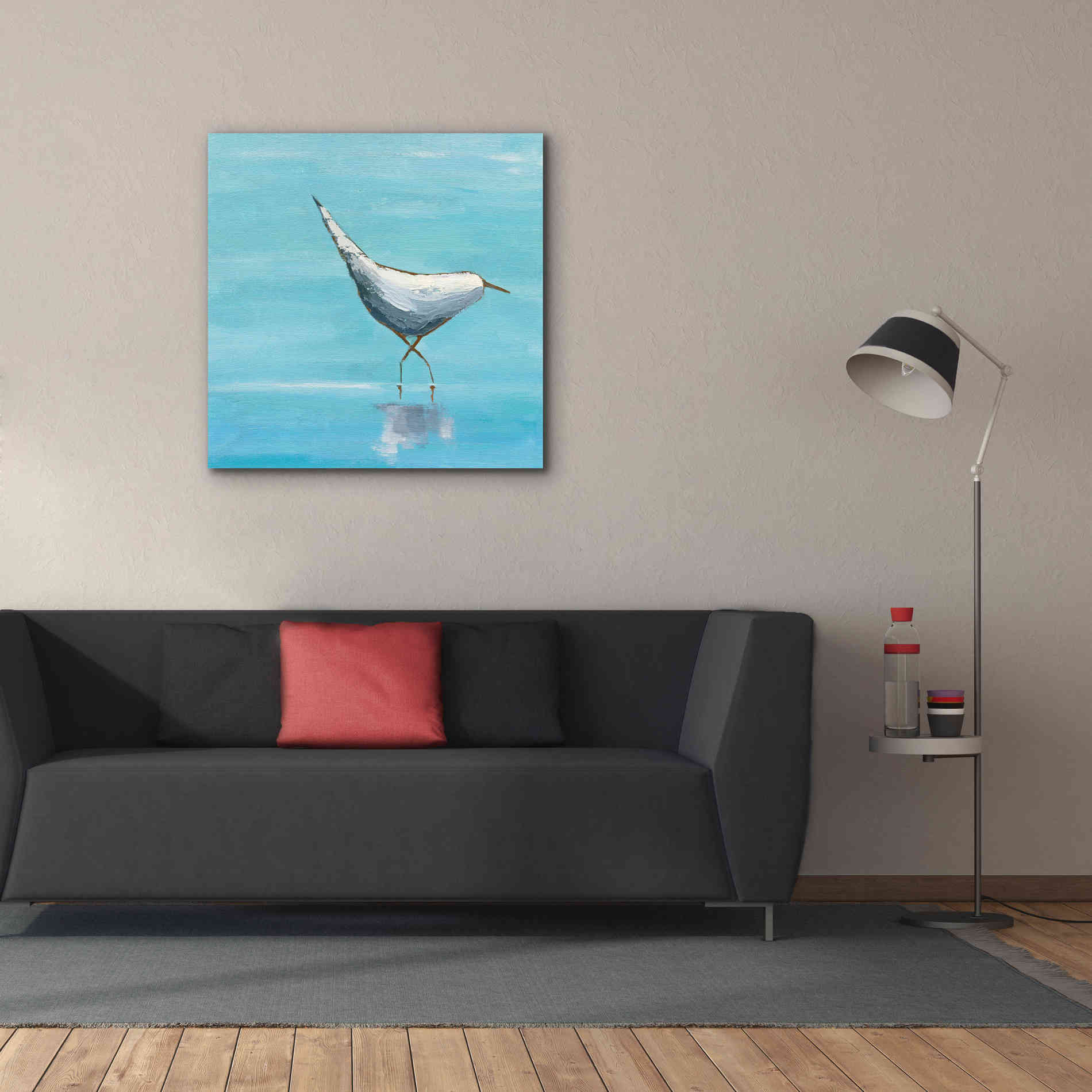 'The Strutter on White' by Phyllis Adams, Canvas Wall Art,37 x 37