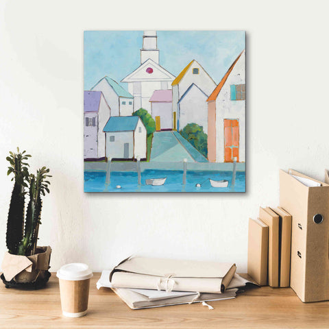 Image of 'Harbor Town III no Sign' by Phyllis Adams, Canvas Wall Art,18 x 18
