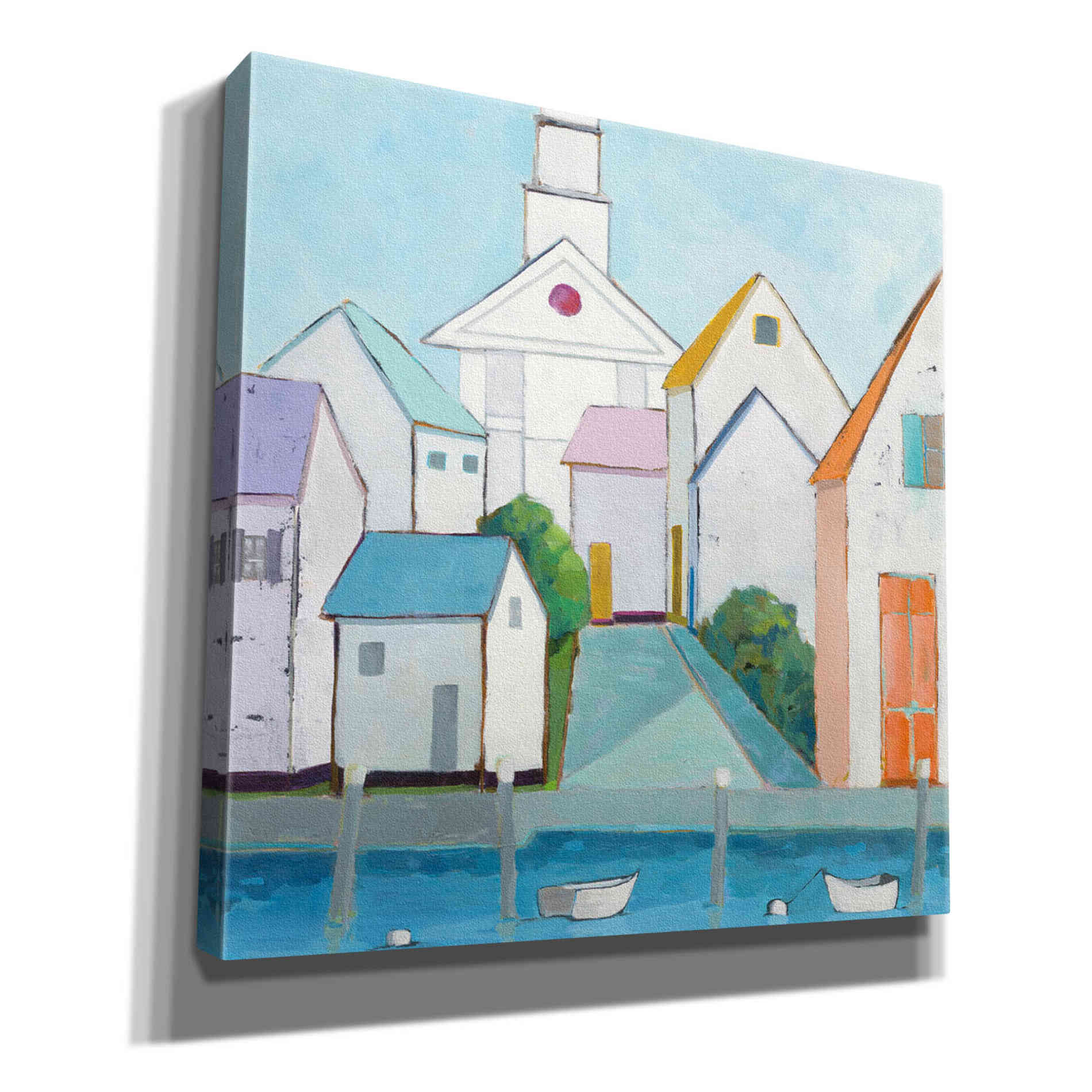 'Harbor Town III no Sign' by Phyllis Adams, Canvas Wall Art
