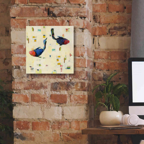 Image of 'One Fish Two Fish Big' by Phyllis Adams, Canvas Wall Art,12 x 12