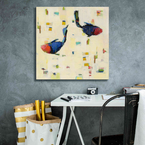 Image of 'One Fish Two Fish Big' by Phyllis Adams, Canvas Wall Art,26 x 26