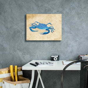 'Blue Crab V Neutral Crop' by Phyllis Adams, Canvas Wall Art,16 x 12