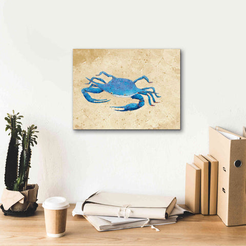 Image of 'Blue Crab V Neutral Crop' by Phyllis Adams, Canvas Wall Art,16 x 12