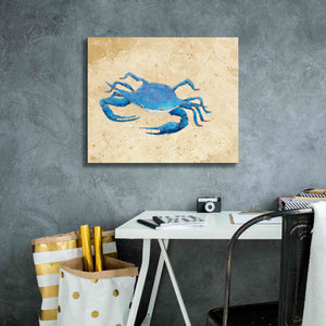 'Blue Crab V Neutral Crop' by Phyllis Adams, Canvas Wall Art,24 x 20
