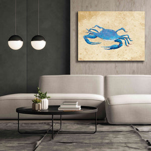 'Blue Crab V Neutral Crop' by Phyllis Adams, Canvas Wall Art,54 x 40