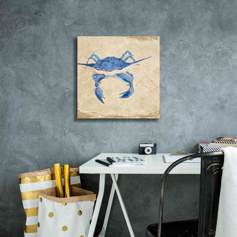 Image of 'Blue Crab VI Neutral' by Phyllis Adams, Canvas Wall Art,18 x 18