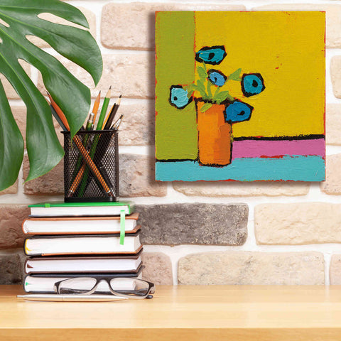 Image of 'Orange Vase Bright' by Phyllis Adams, Canvas Wall Art,12 x 12