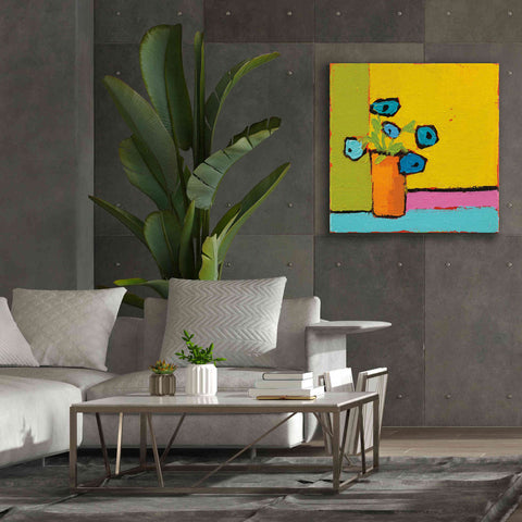 Image of 'Orange Vase Bright' by Phyllis Adams, Canvas Wall Art,37 x 37