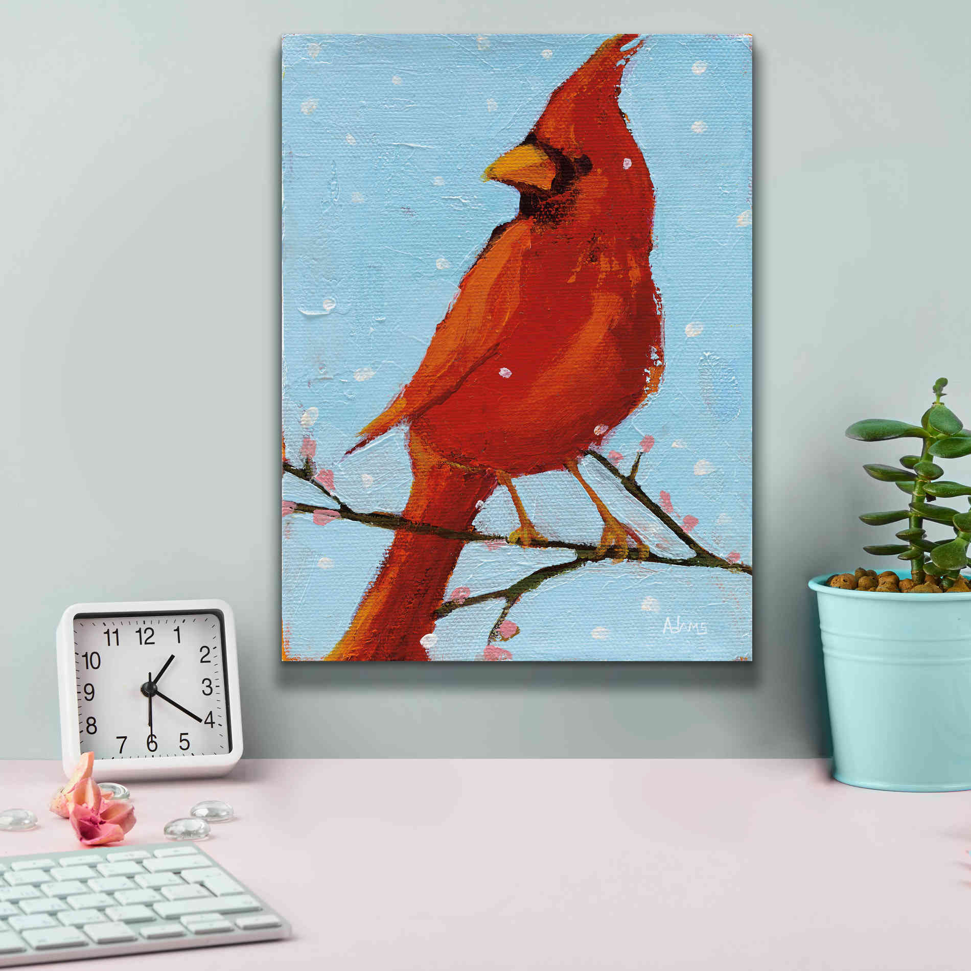 'Cardinal II' by Phyllis Adams, Canvas Wall Art,12 x 16