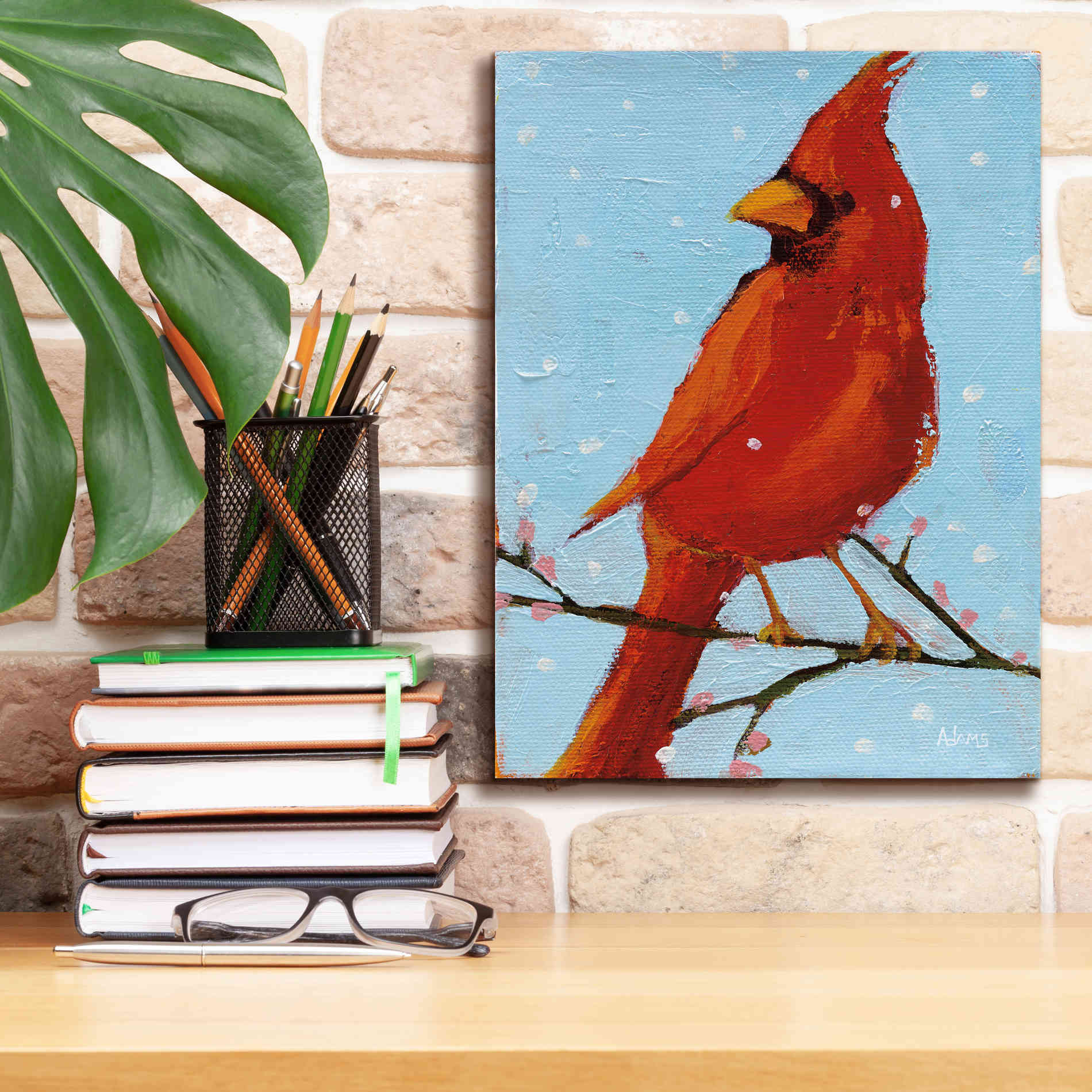 'Cardinal II' by Phyllis Adams, Canvas Wall Art,12 x 16