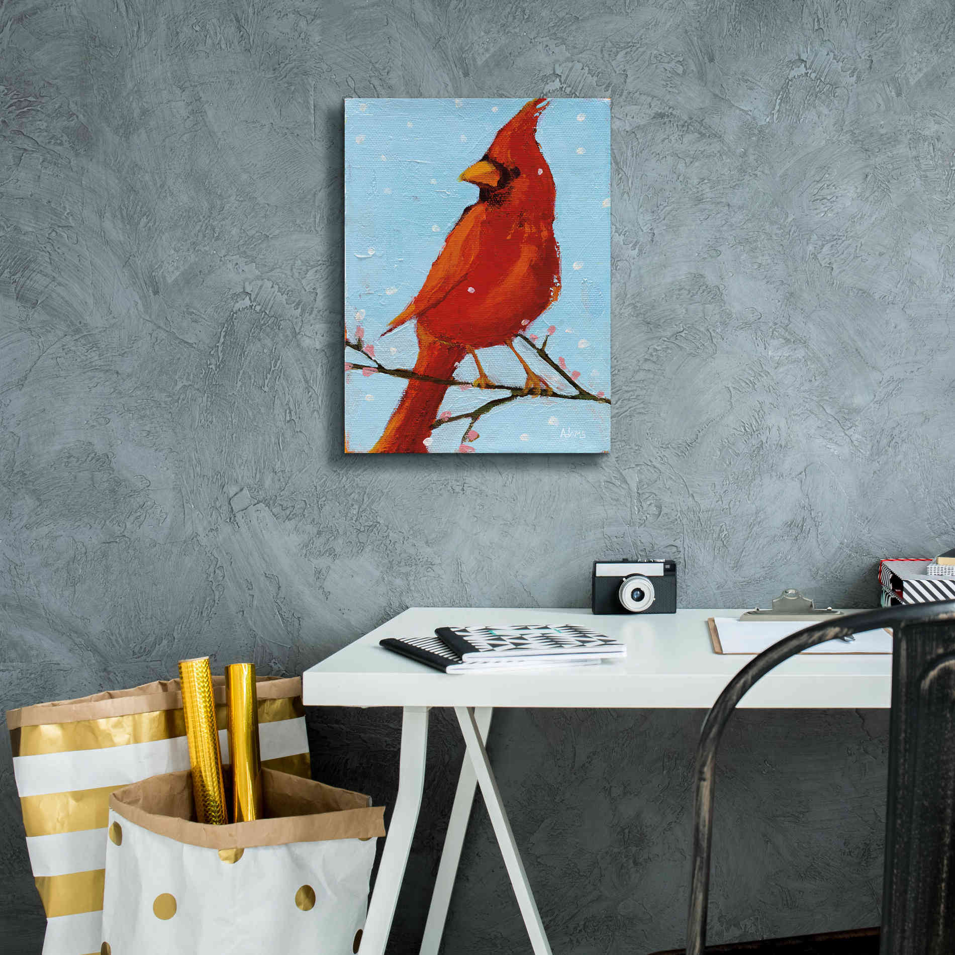 'Cardinal II' by Phyllis Adams, Canvas Wall Art,12 x 16