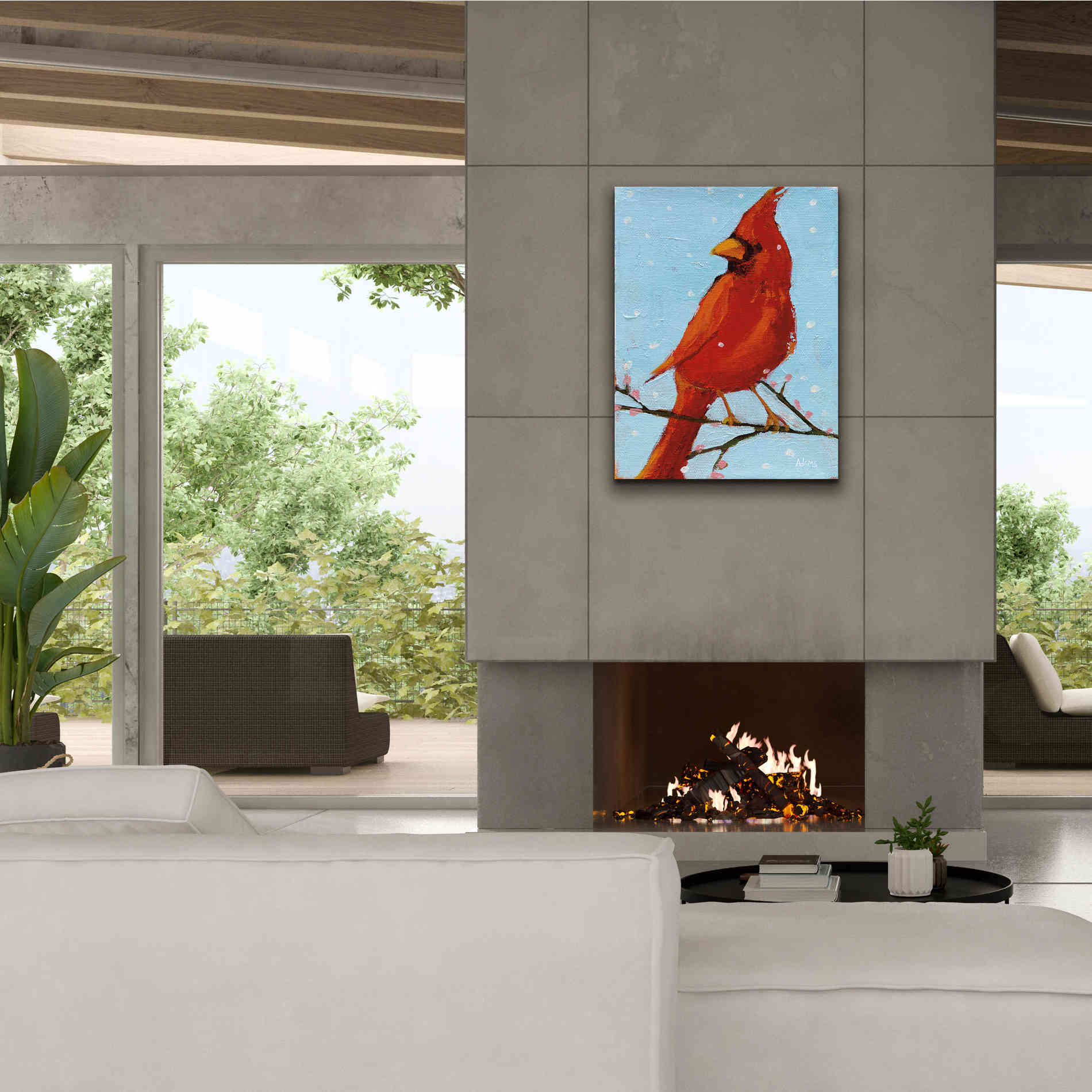 'Cardinal II' by Phyllis Adams, Canvas Wall Art,26 x 34
