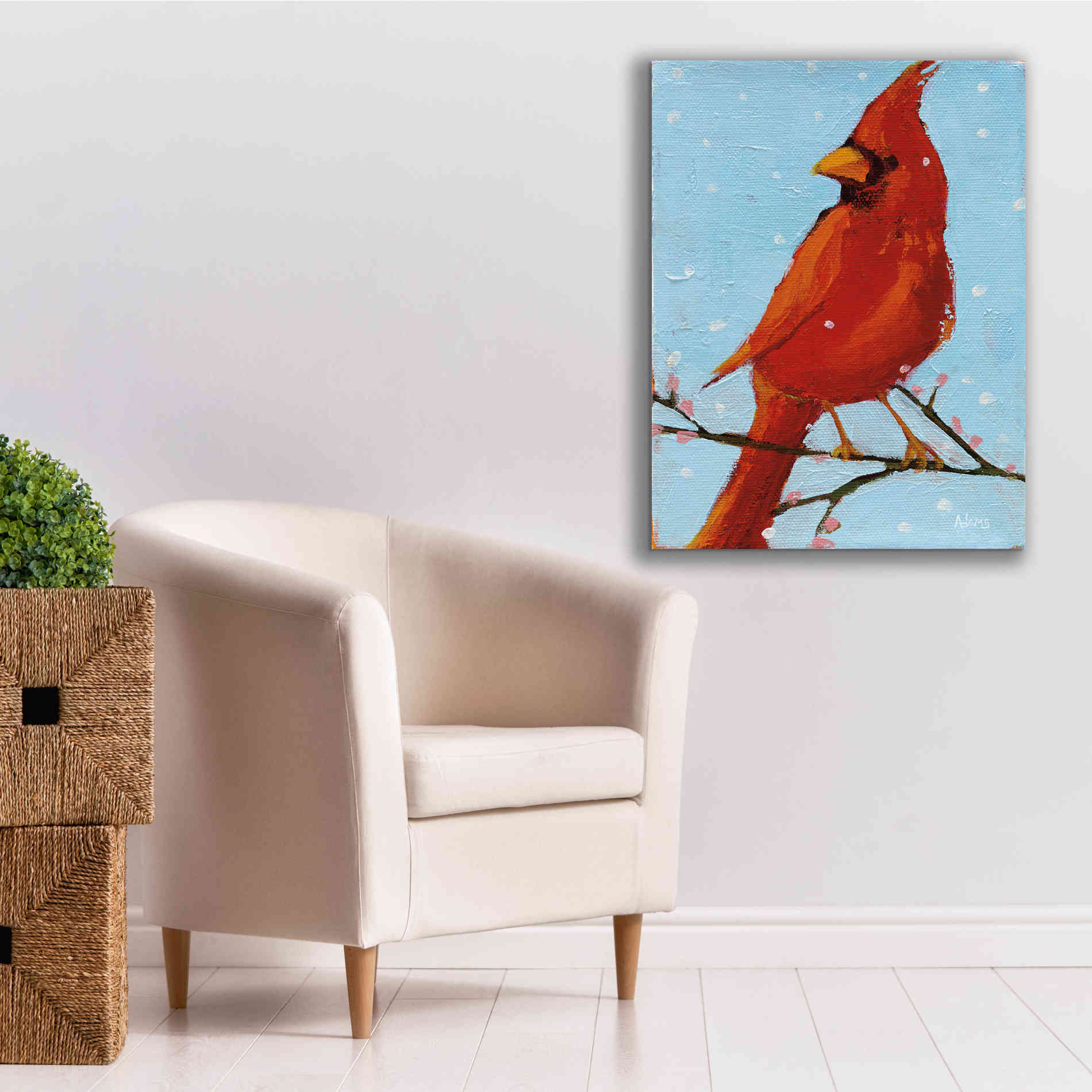 'Cardinal II' by Phyllis Adams, Canvas Wall Art,26 x 34