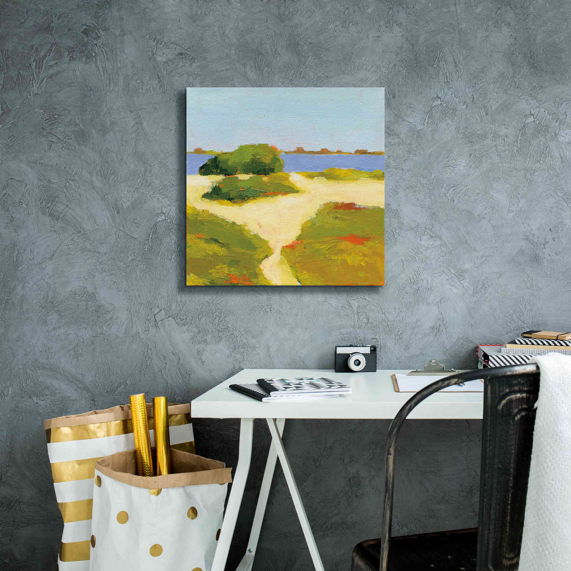 'Path to the Beach' by Phyllis Adams, Canvas Wall Art,18 x 18