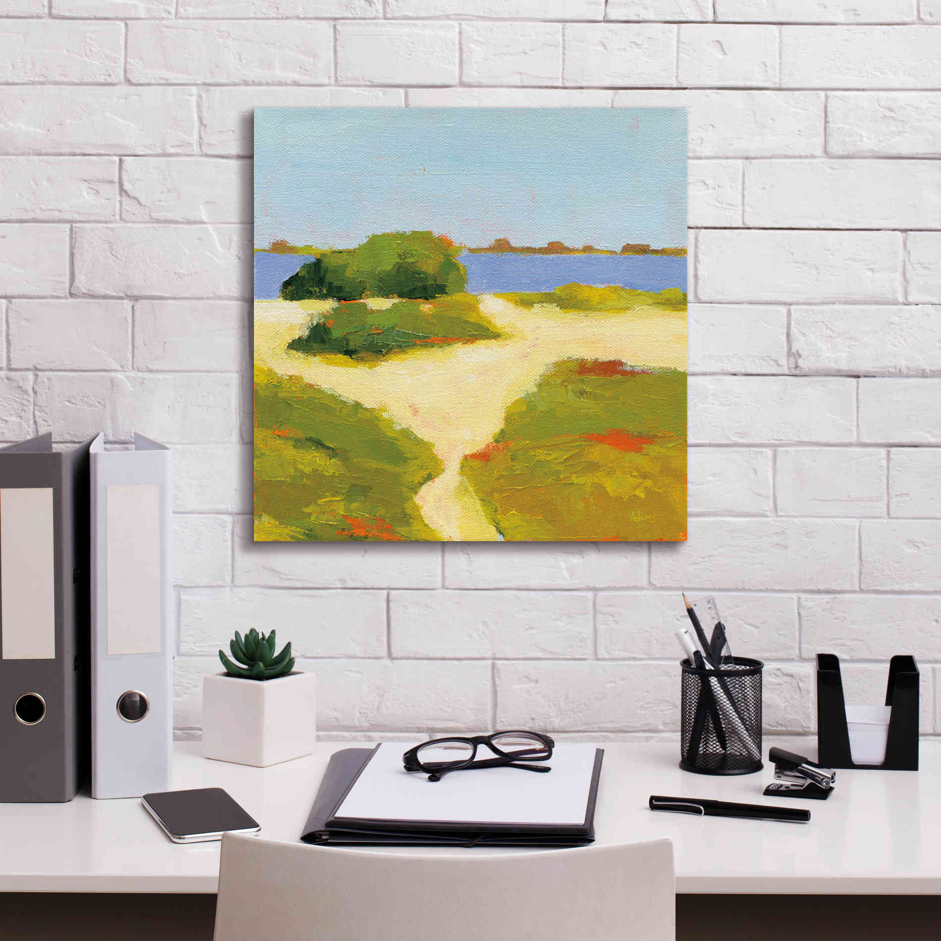'Path to the Beach' by Phyllis Adams, Canvas Wall Art,18 x 18
