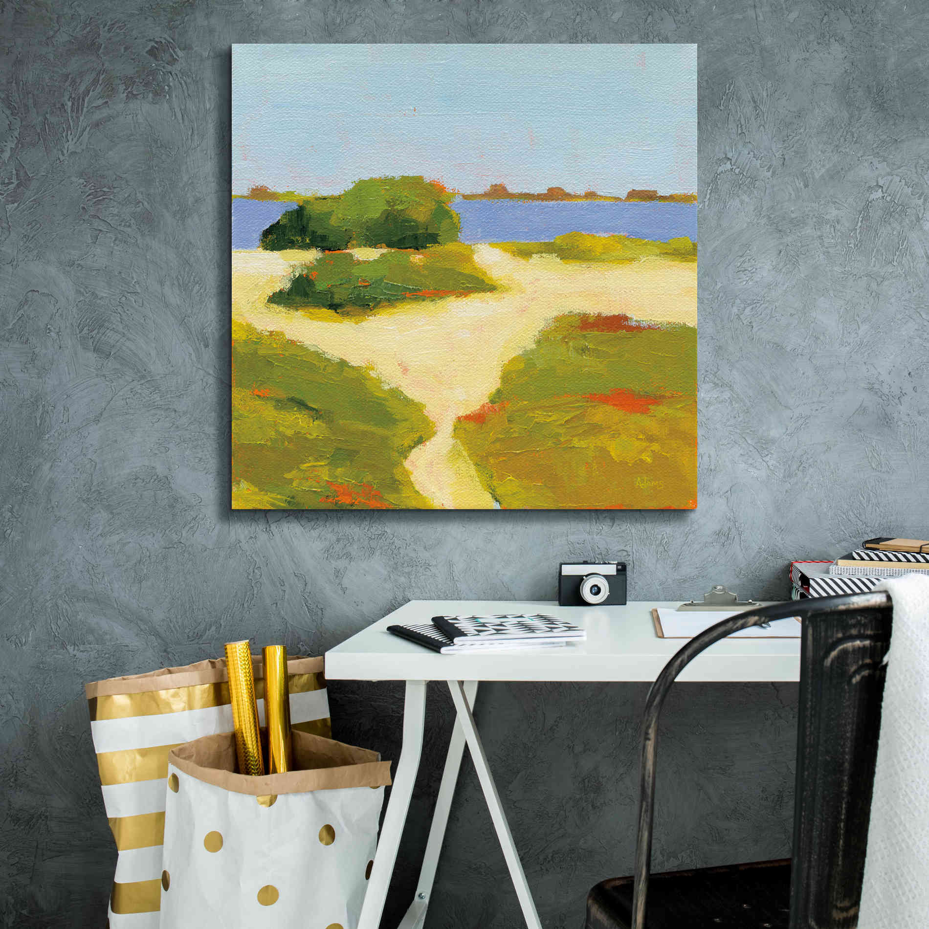 'Path to the Beach' by Phyllis Adams, Canvas Wall Art,26 x 26