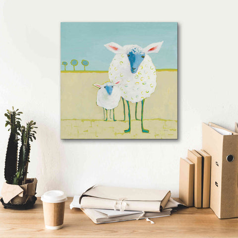 Image of 'Colorful Sheep' by Phyllis Adams, Canvas Wall Art,18 x 18