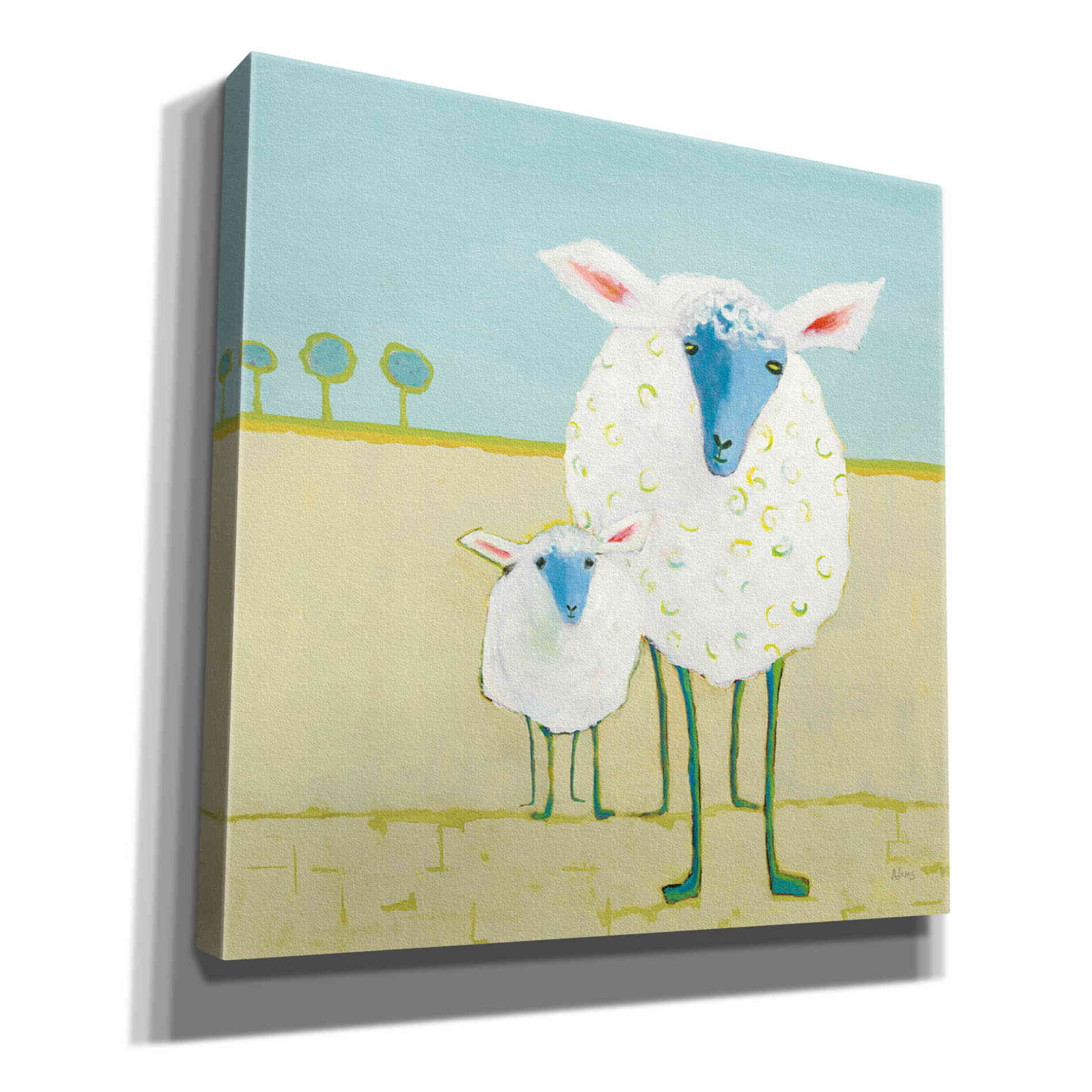 'Colorful Sheep' by Phyllis Adams, Canvas Wall Art