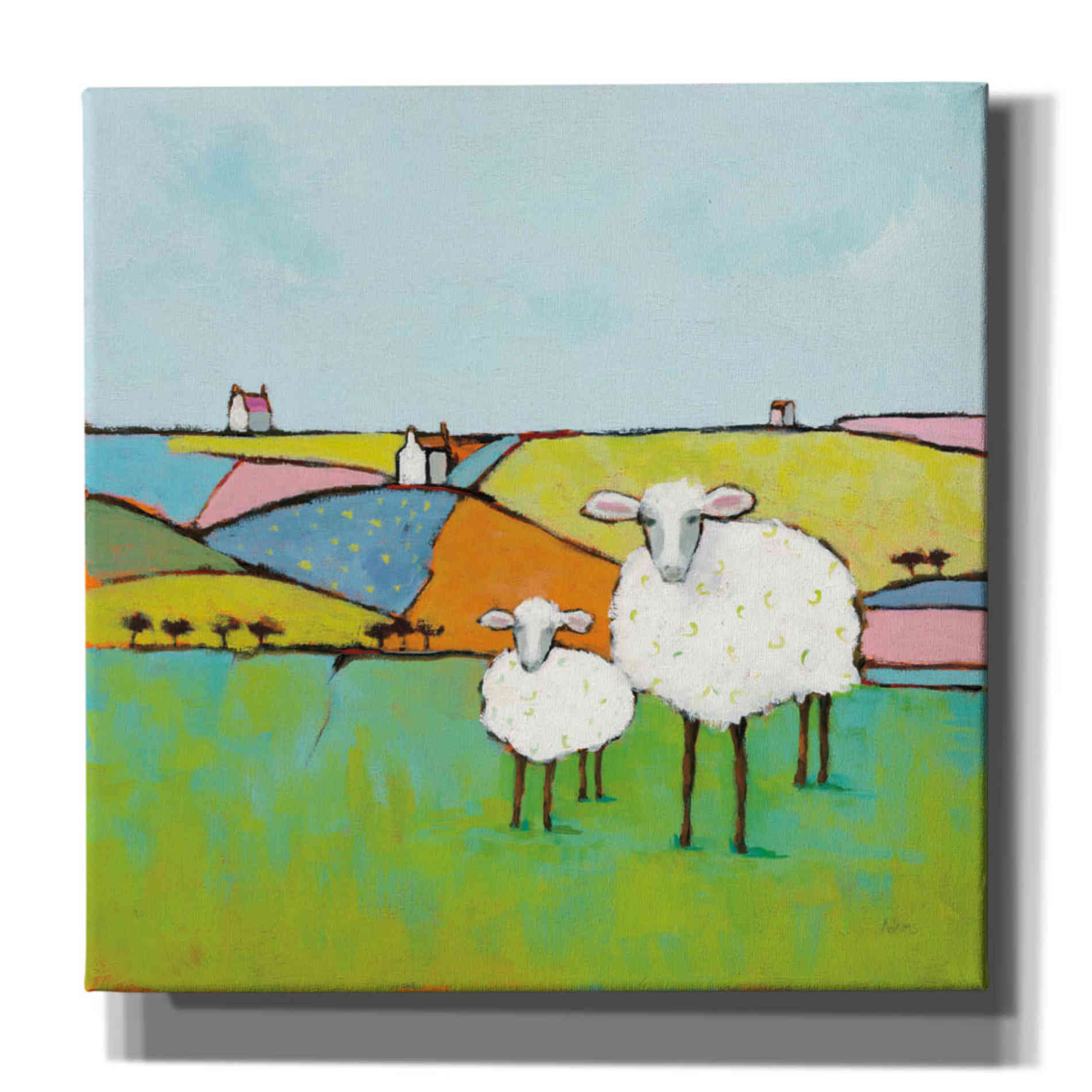 'Sheep in the Meadow II' by Phyllis Adams, Canvas Wall Art