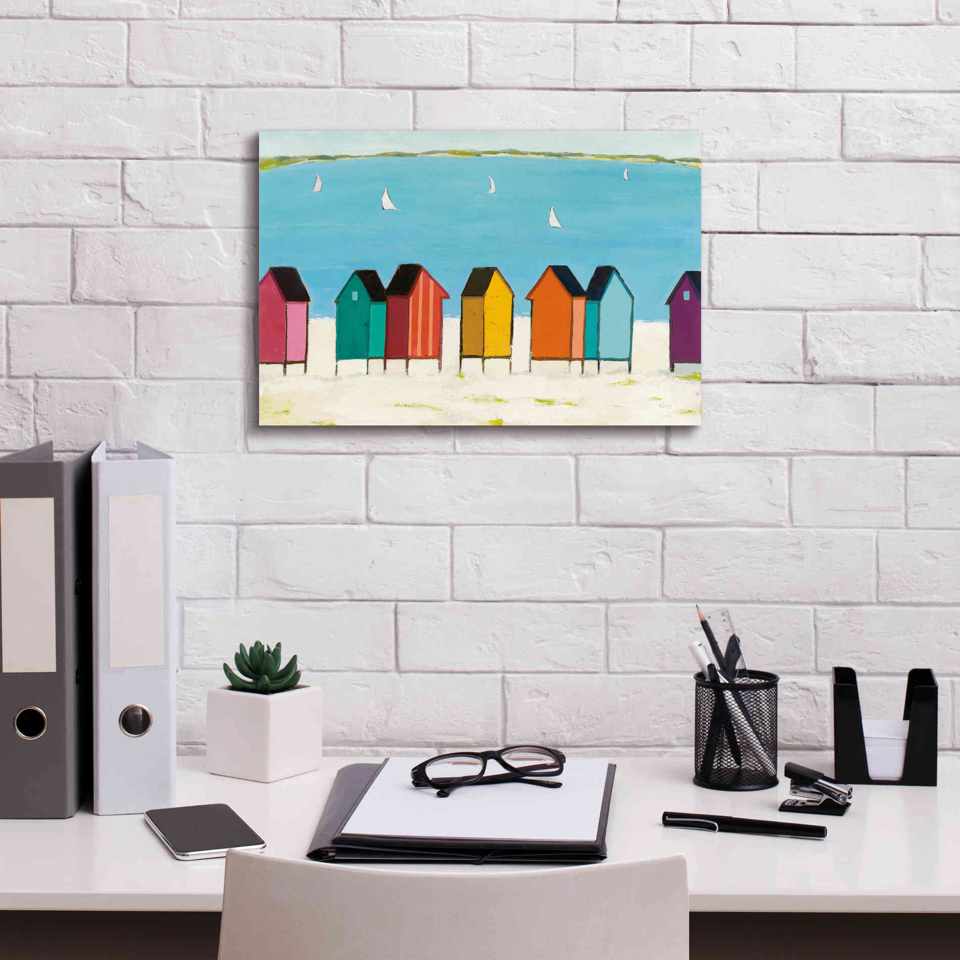 'Cabanas I' by Phyllis Adams, Canvas Wall Art,18 x 12