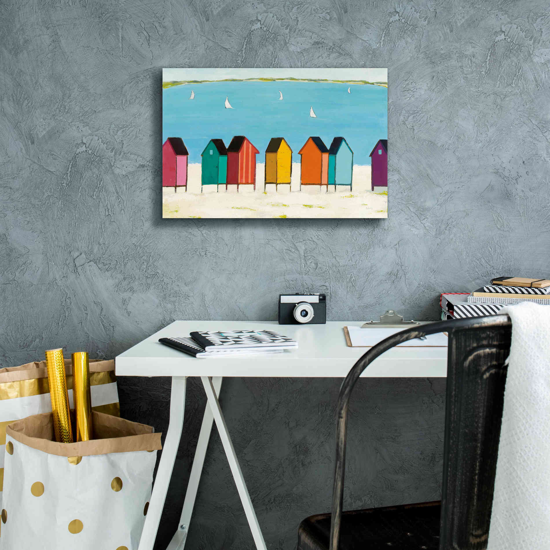 'Cabanas I' by Phyllis Adams, Canvas Wall Art,18 x 12