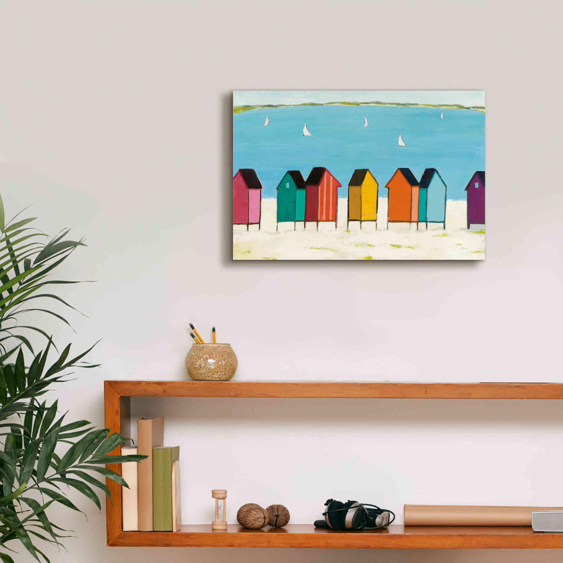 'Cabanas I' by Phyllis Adams, Canvas Wall Art,18 x 12