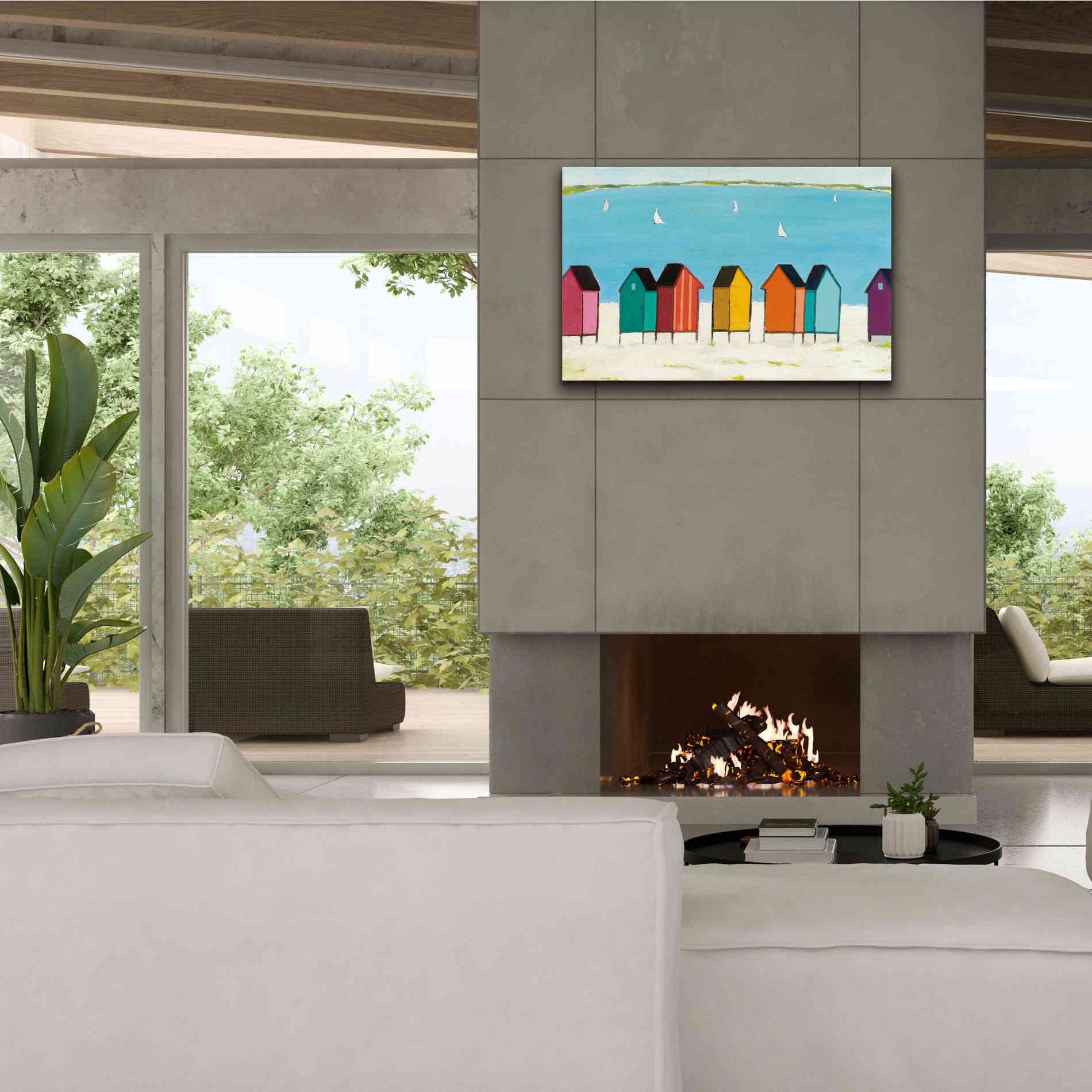 'Cabanas I' by Phyllis Adams, Canvas Wall Art,40 x 26