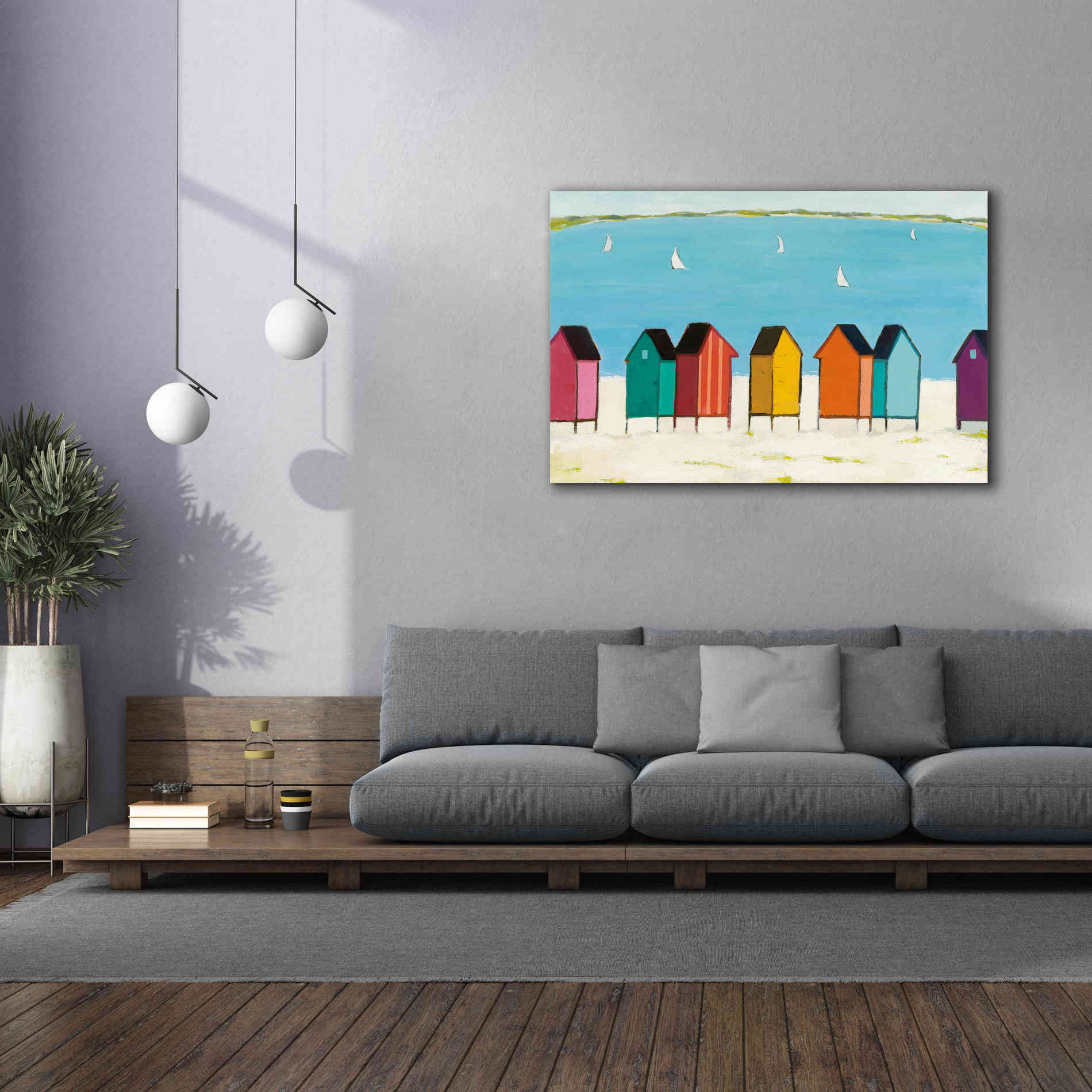 'Cabanas I' by Phyllis Adams, Canvas Wall Art,60 x 40
