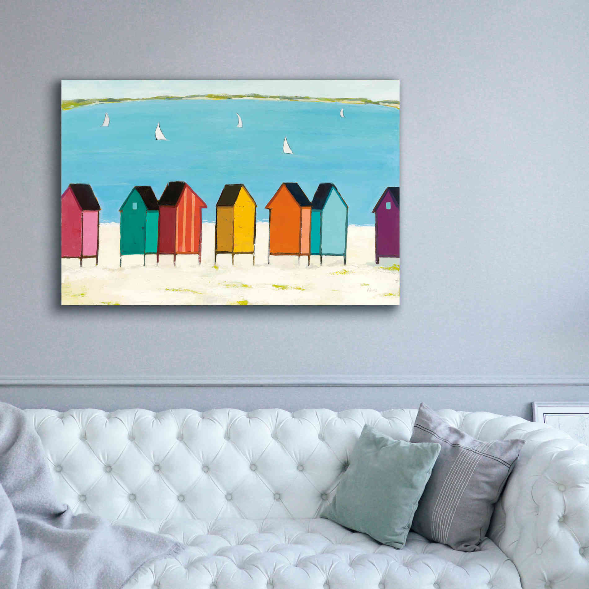 'Cabanas I' by Phyllis Adams, Canvas Wall Art,60 x 40