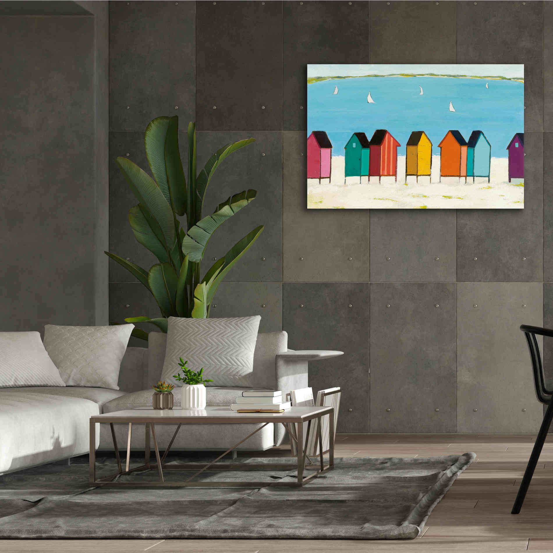 'Cabanas I' by Phyllis Adams, Canvas Wall Art,60 x 40