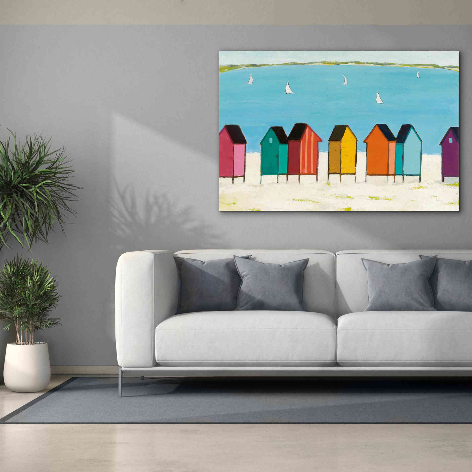 'Cabanas I' by Phyllis Adams, Canvas Wall Art,60 x 40