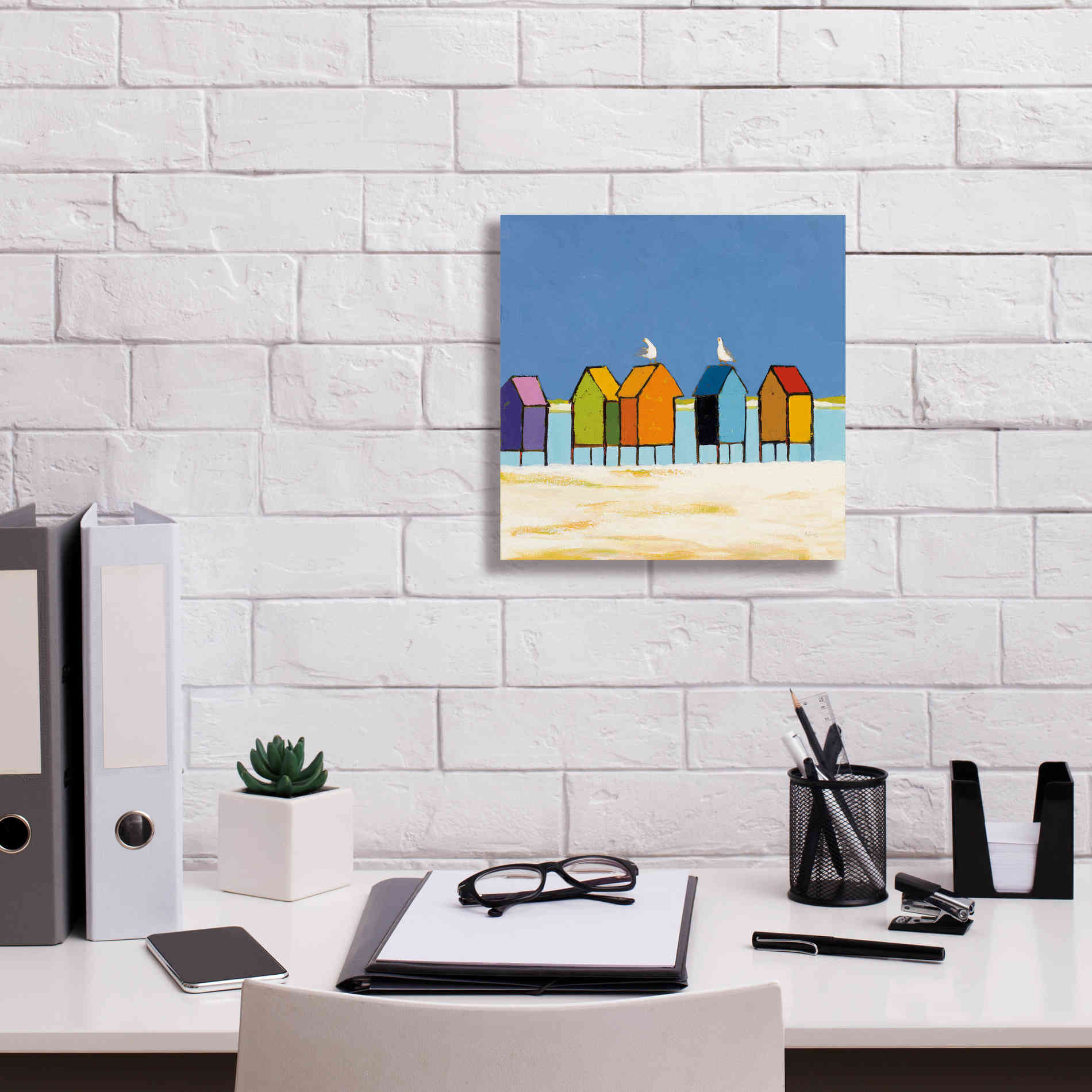 'Cabanas II' by Phyllis Adams, Canvas Wall Art,12 x 12