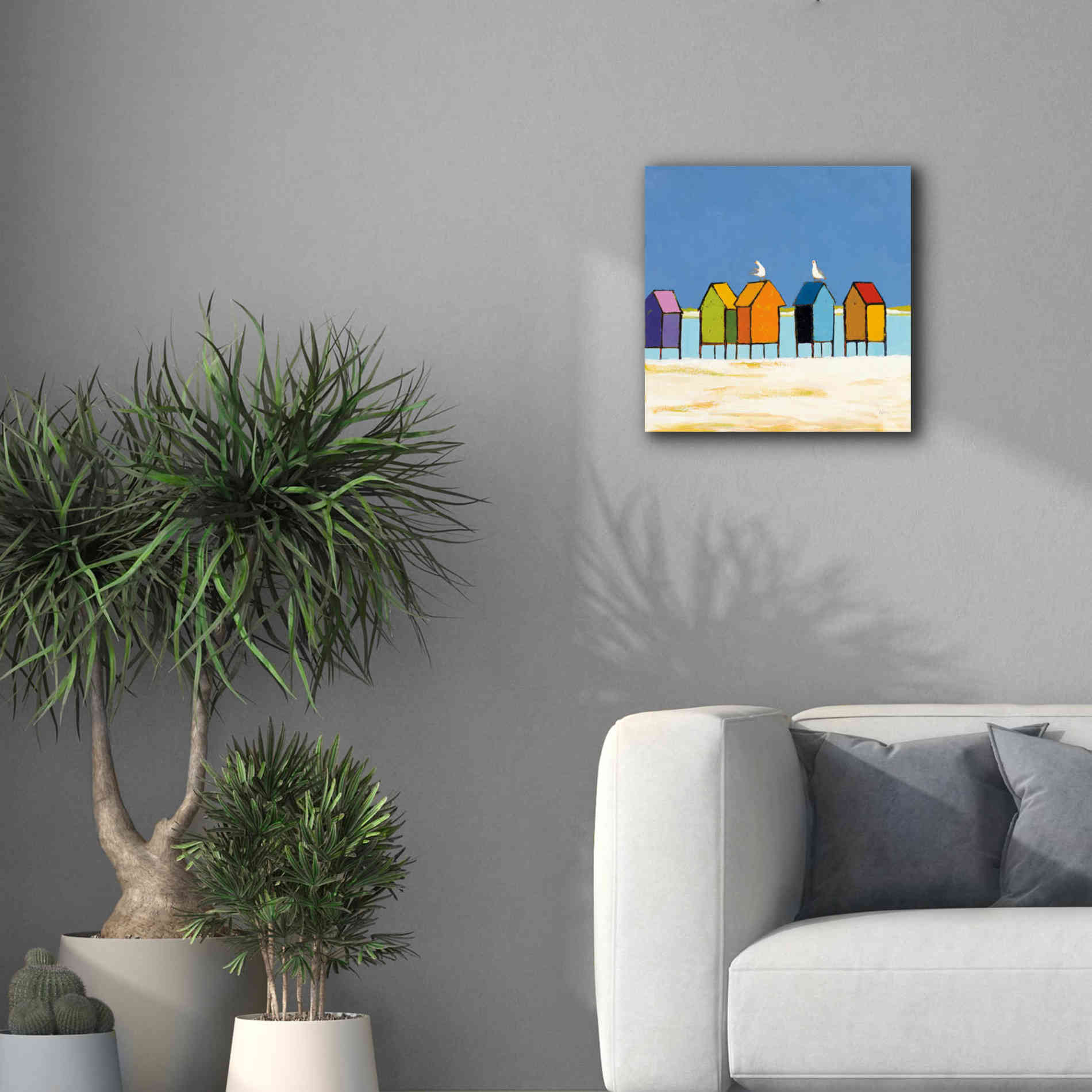 'Cabanas II' by Phyllis Adams, Canvas Wall Art,18 x 18