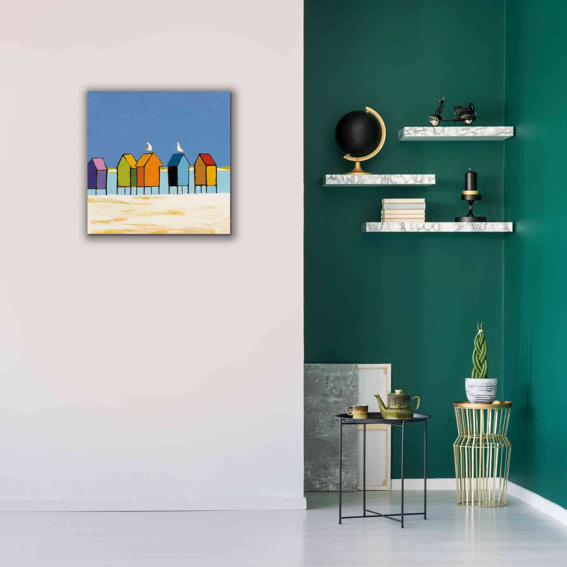 'Cabanas II' by Phyllis Adams, Canvas Wall Art,26 x 26