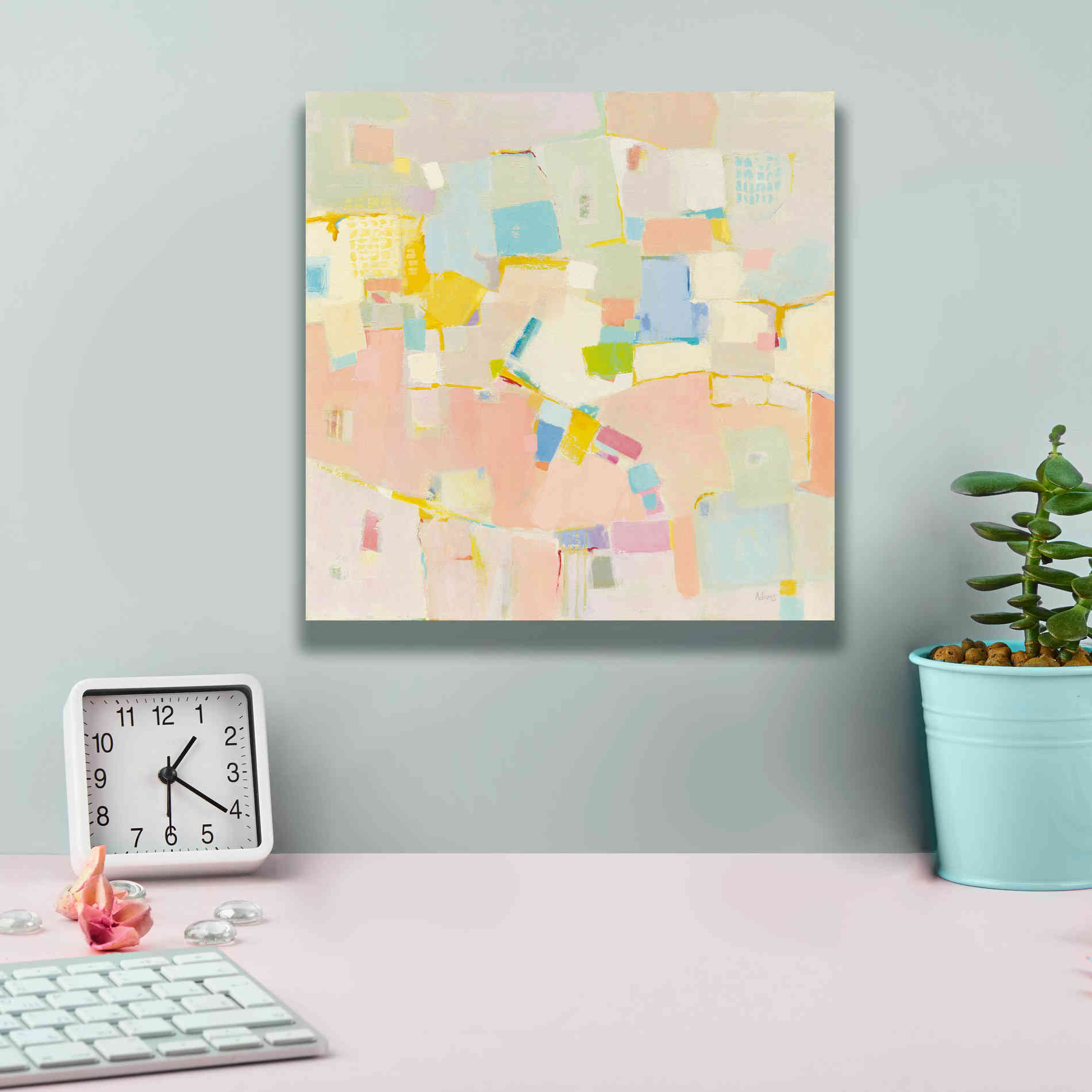 'Block Party' by Phyllis Adams, Canvas Wall Art,12 x 12