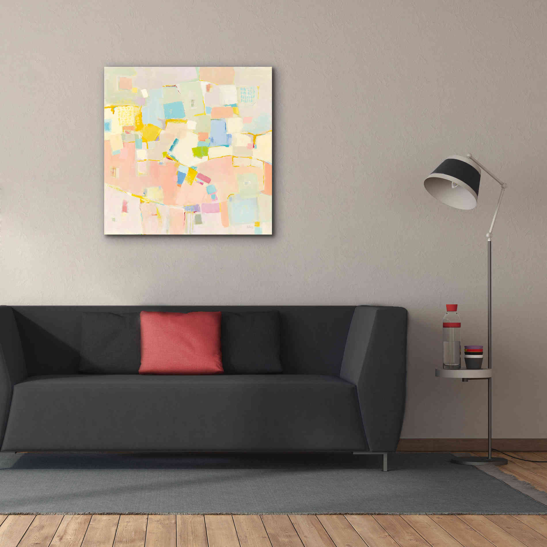 'Block Party' by Phyllis Adams, Canvas Wall Art,37 x 37