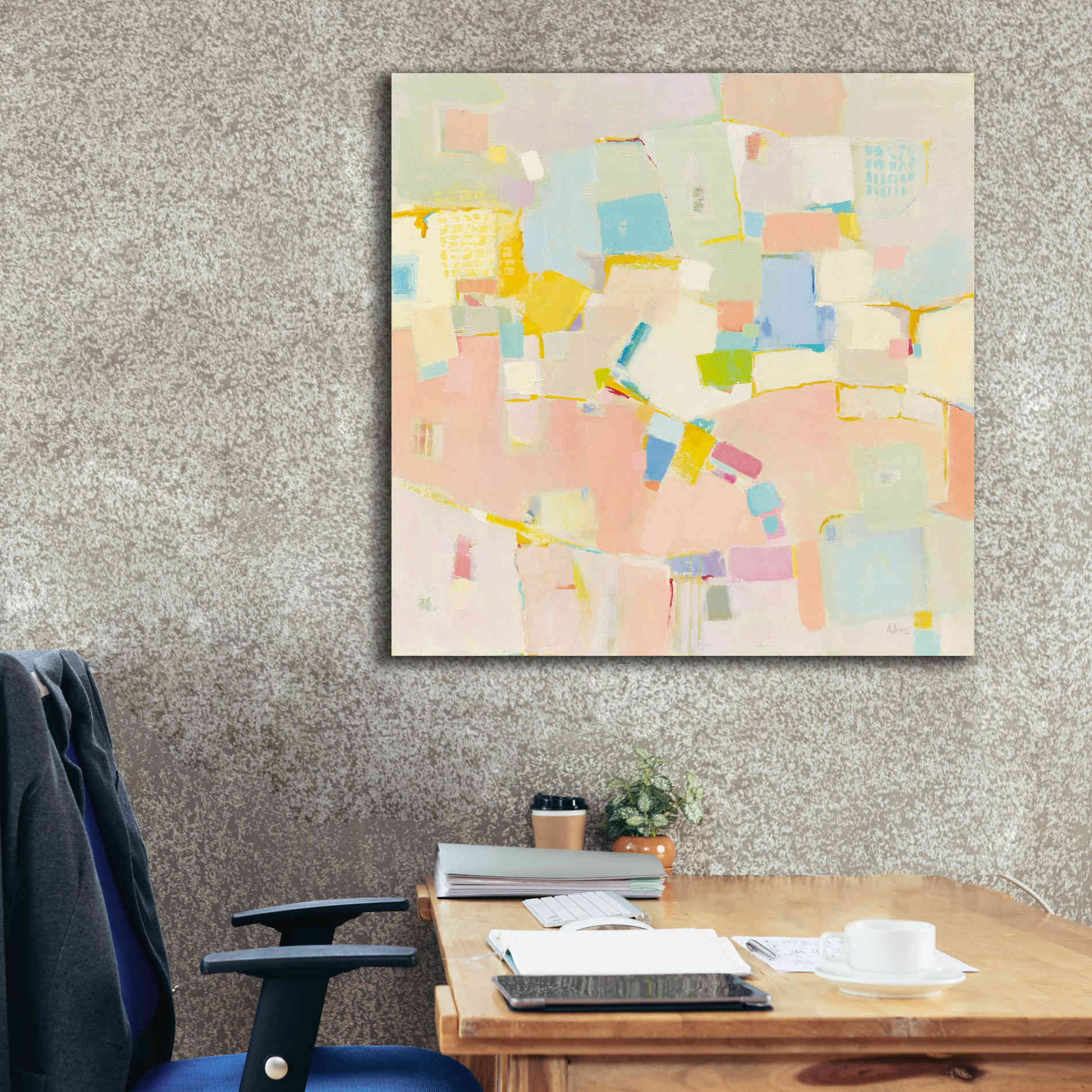 'Block Party' by Phyllis Adams, Canvas Wall Art,37 x 37