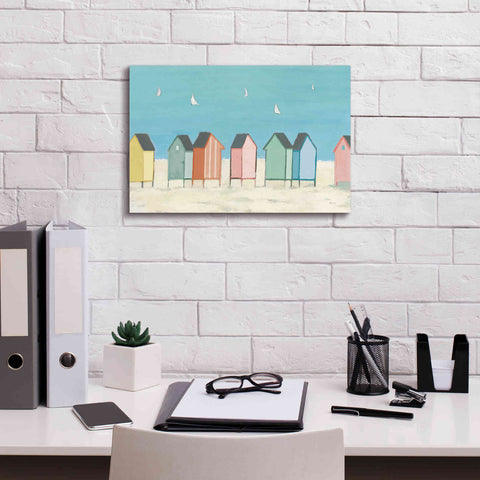 Image of 'Cabanas I Pastel' by Phyllis Adams, Canvas Wall Art,18 x 12