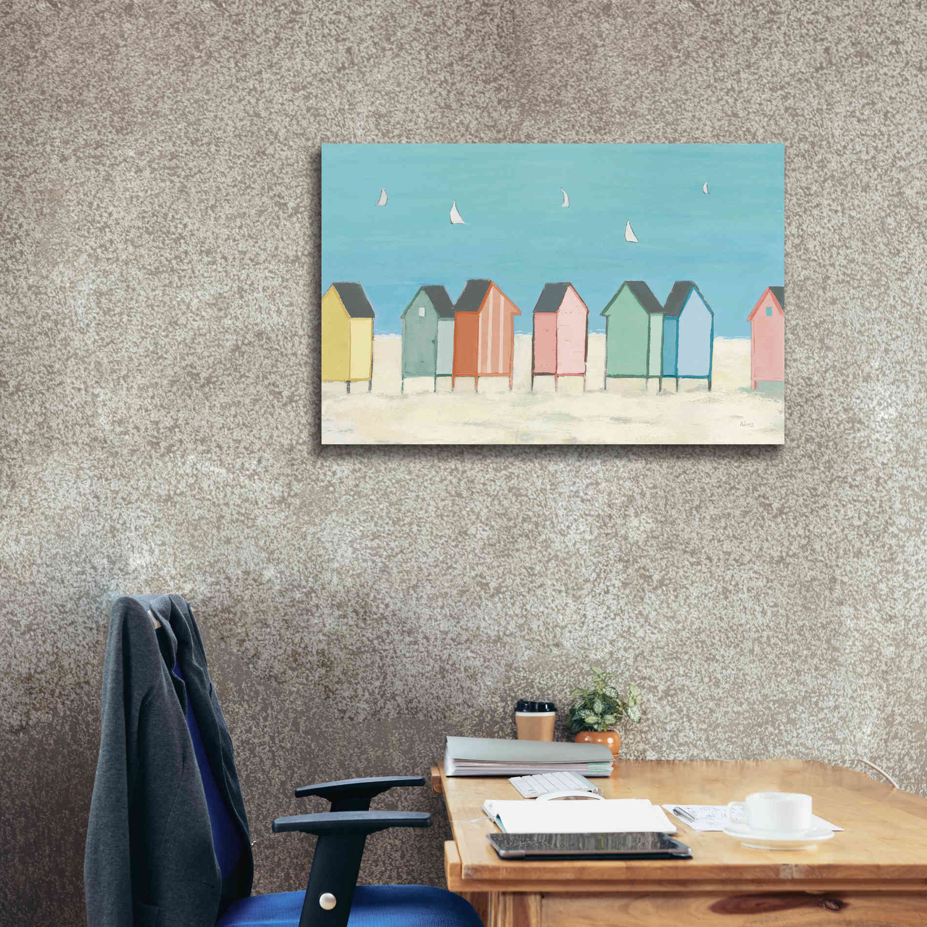 'Cabanas I Pastel' by Phyllis Adams, Canvas Wall Art,40 x 26