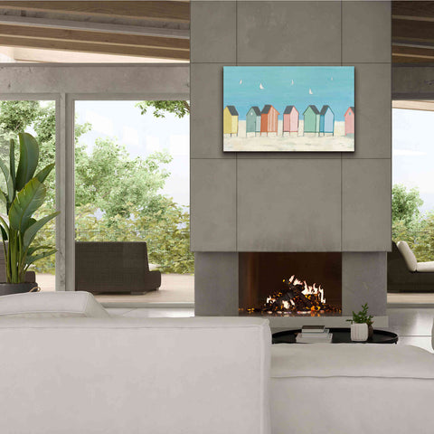 Image of 'Cabanas I Pastel' by Phyllis Adams, Canvas Wall Art,40 x 26