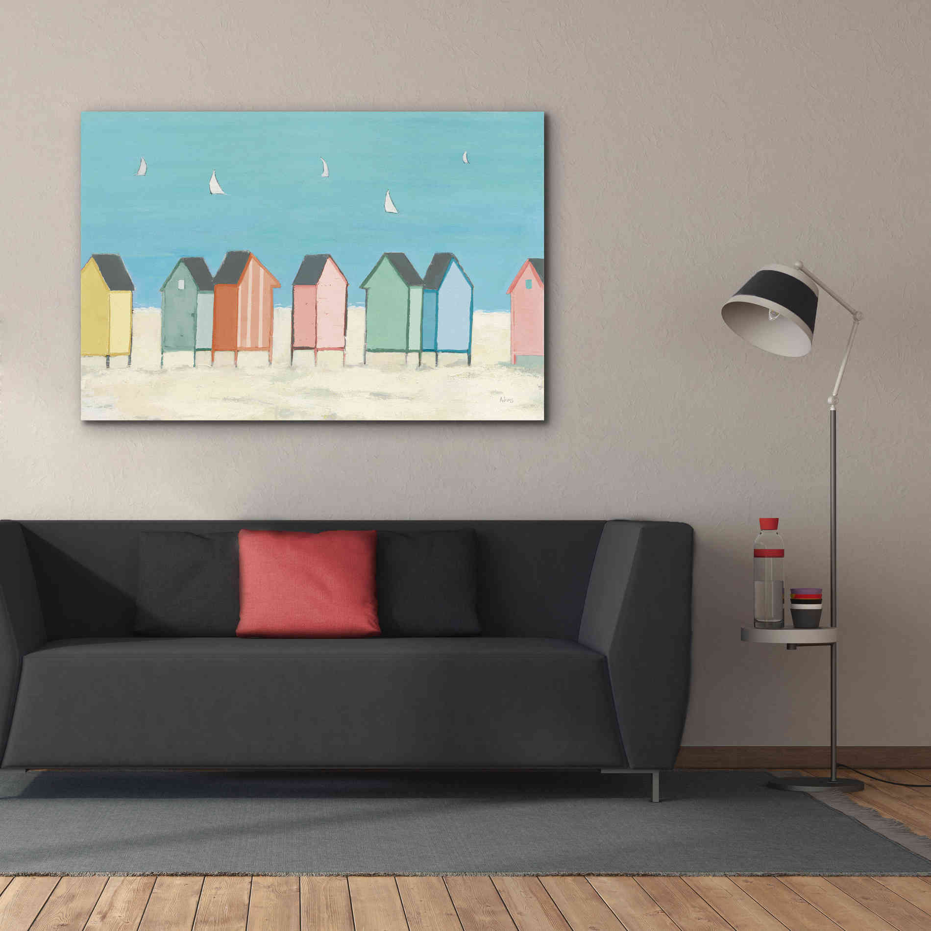 'Cabanas I Pastel' by Phyllis Adams, Canvas Wall Art,60 x 40