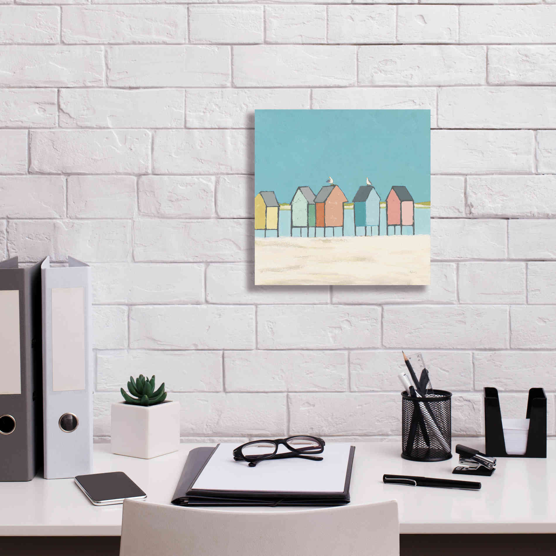 'Cabanas II Pastel' by Phyllis Adams, Canvas Wall Art,12 x 12