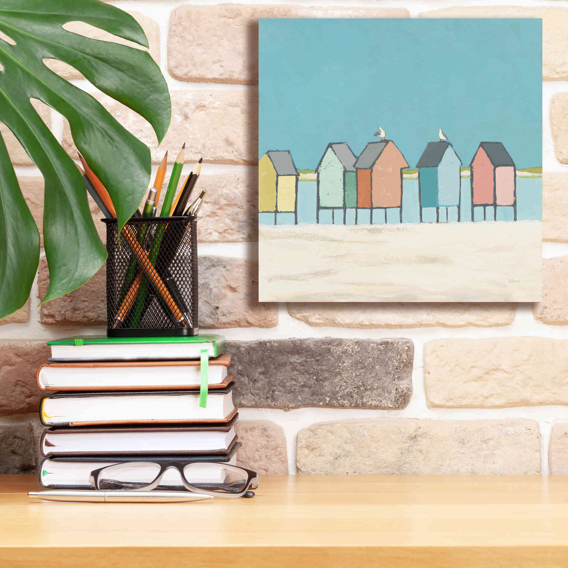 'Cabanas II Pastel' by Phyllis Adams, Canvas Wall Art,12 x 12